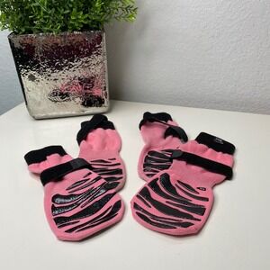 DOK TigerToes Premium‎ Non-Slip  Dog Socks Sassy Pink XL